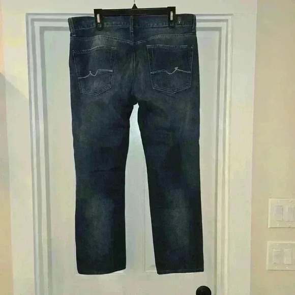7 For All Mankind Mens Slimmy Straight Jeans Blue Size 36 - Picture 3 of 8